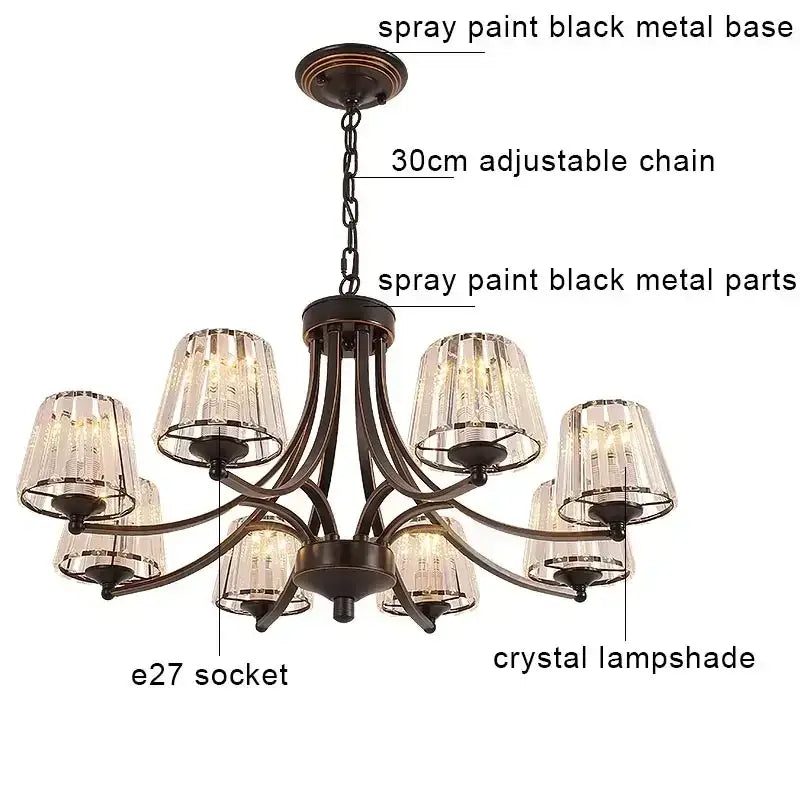 Modern gold decorbites crystal chandelier for living room dining space