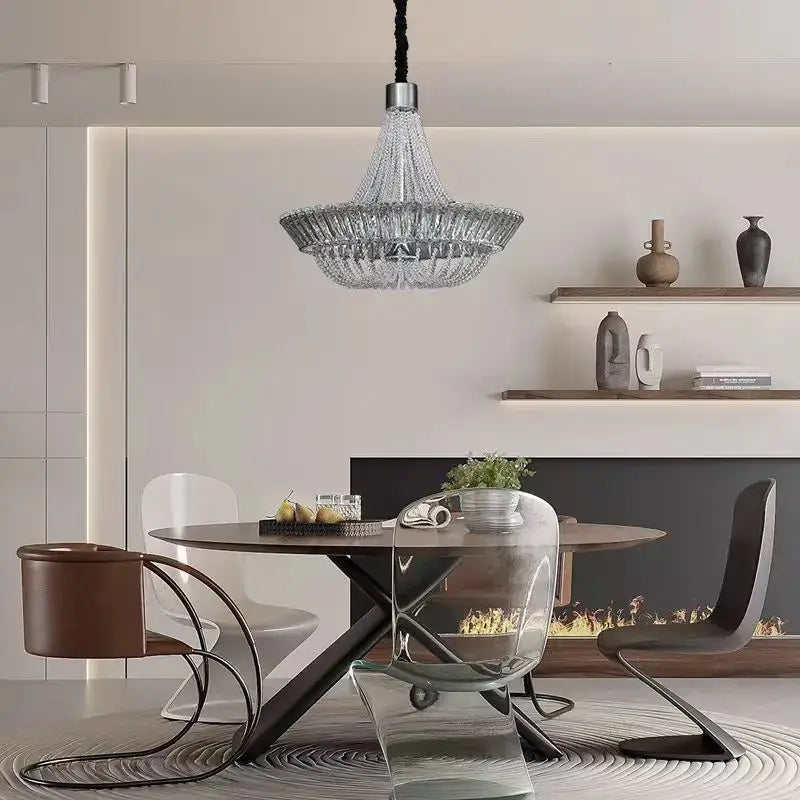 Modern chrome & gold decorbites crystal chandelier for living room