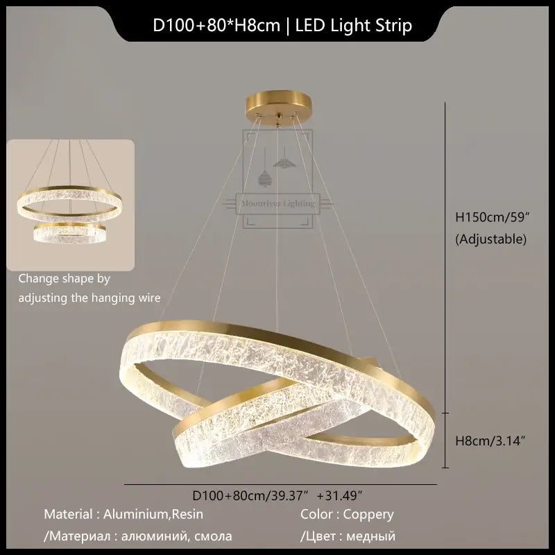 Modern gold decorbites crystal chandelier – dining room pendant light