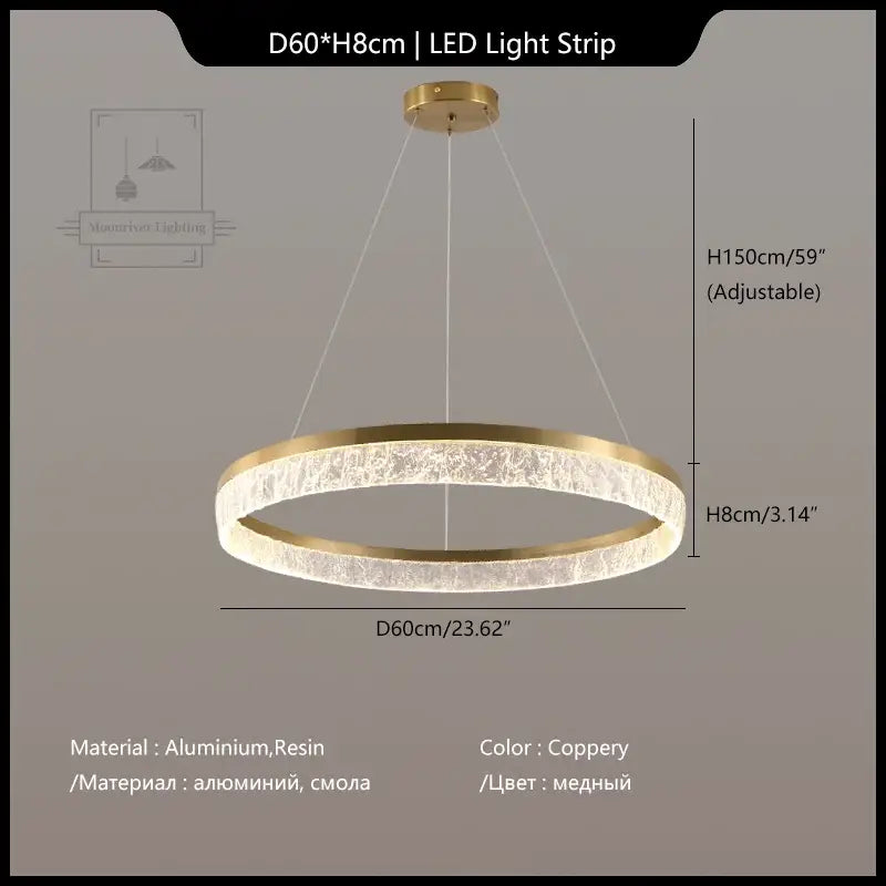 Modern gold decorbites crystal chandelier – dining room pendant light