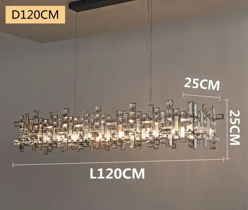 DecorBites™ Crystal Chandelier: Designer Luxury Ceiling Lamp for Living Room, Bedroom, Dining Table