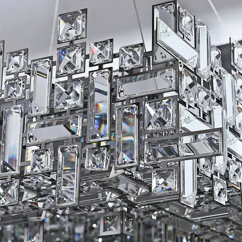 DecorBites™ Crystal Chandelier: Designer Luxury Ceiling Lamp for Living Room, Bedroom, Dining Table