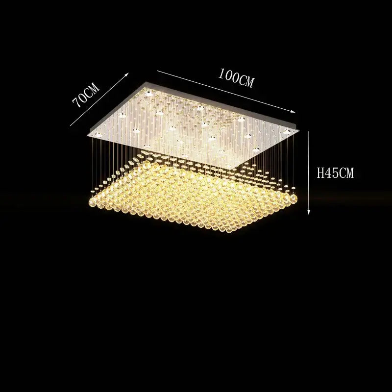 DecorBites™ Crystal Chandelier | Dining Room Pendant Light | Indoor Ceiling Fixture