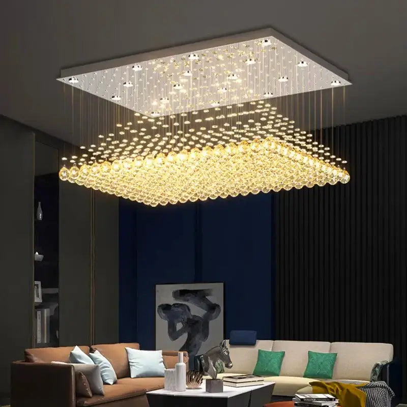 DecorBites™ Crystal Chandelier | Dining Room Pendant Light | Indoor Ceiling Fixture