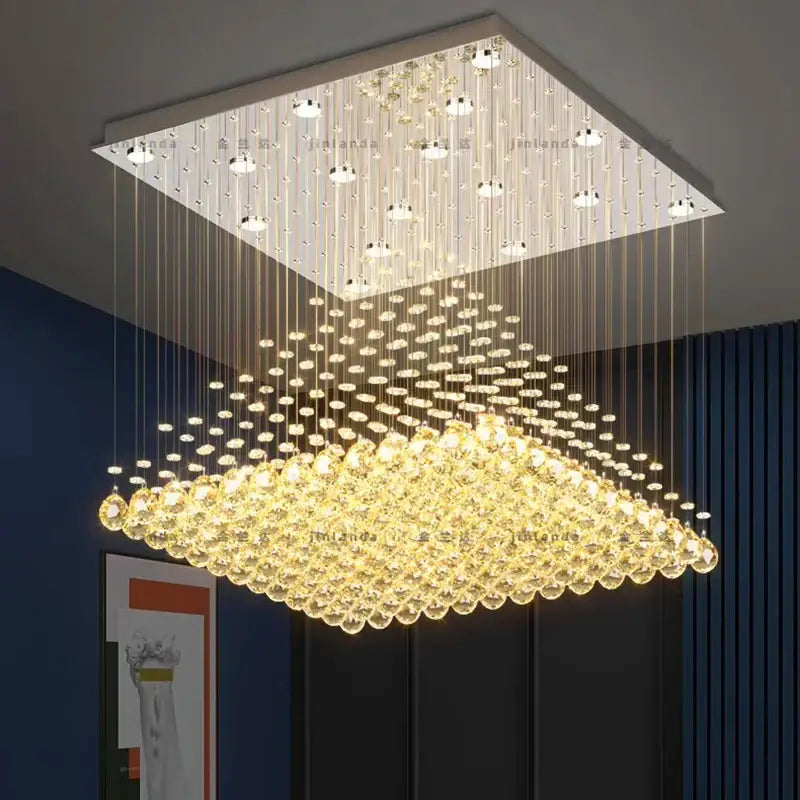 DecorBites™ Crystal Chandelier | Dining Room Pendant Light | Indoor Ceiling Fixture