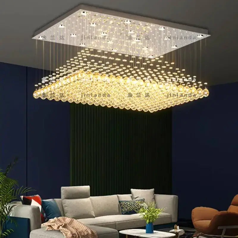 DecorBites™ Crystal Chandelier | Dining Room Pendant Light | Indoor Ceiling Fixture