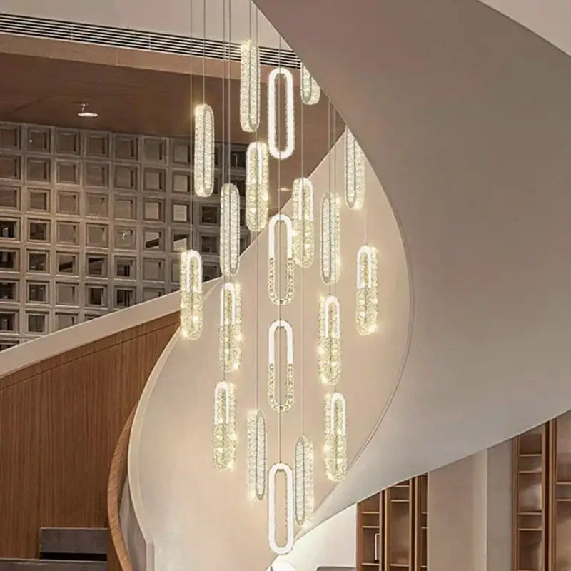 Modern gold crystal chandelier dining room pendant lights