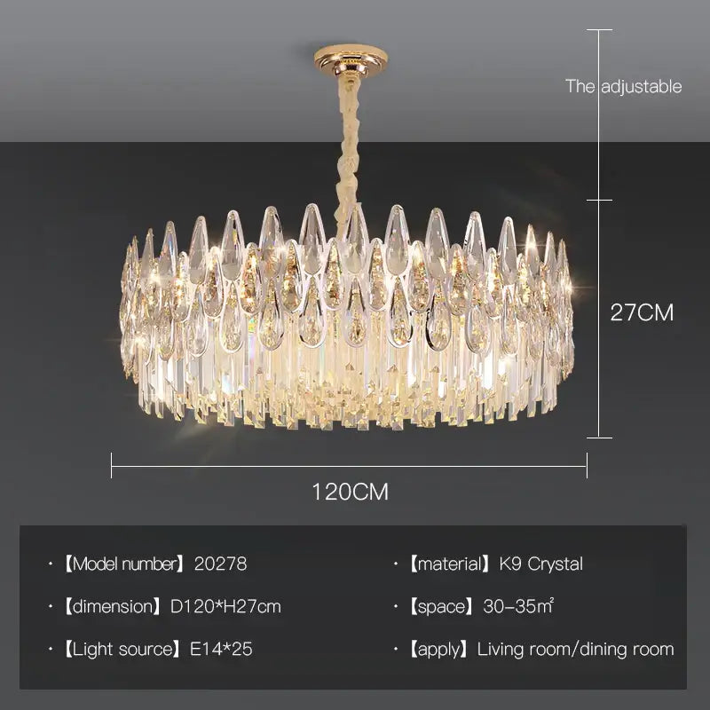 Post-modern luxury decorbites crystal chandelier for staircase