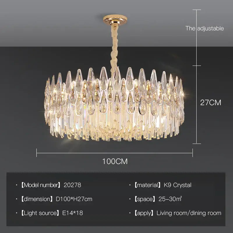 Post-modern luxury decorbites crystal chandelier for staircase
