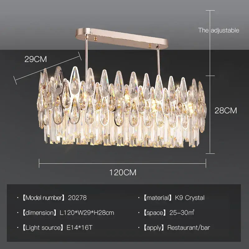 Post-modern luxury decorbites crystal chandelier for staircase