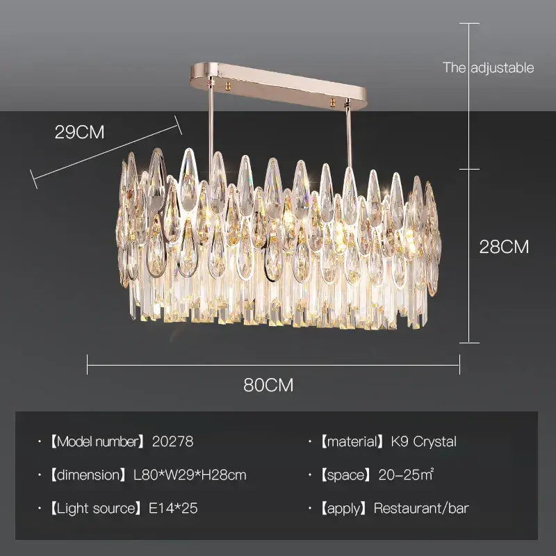 Post-modern luxury decorbites crystal chandelier for staircase