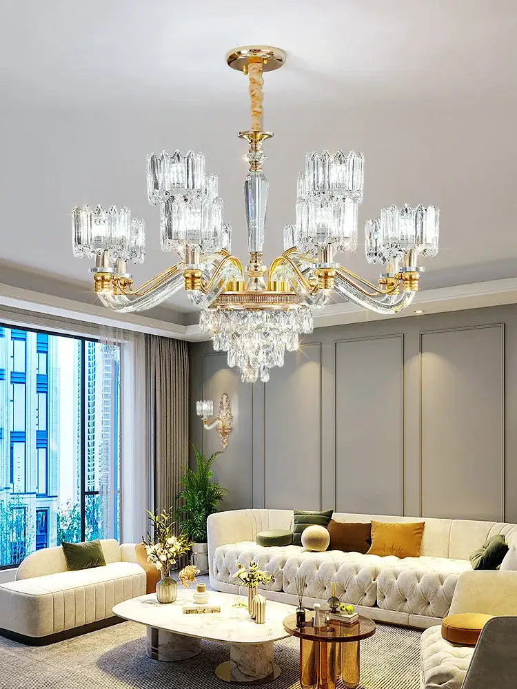 DecorBites™ ثريا كريستال: مصباح حديقة أوروبي أنيق لغرفة المعيشة وغرفة النوم