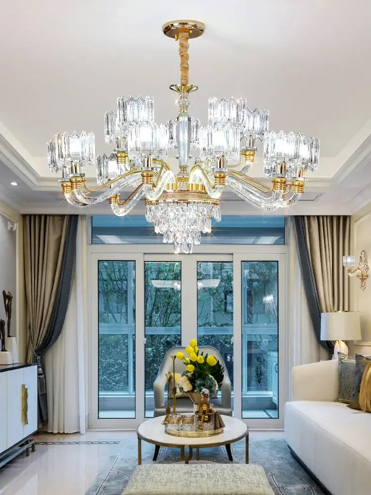 DecorBites™ ثريا كريستال: مصباح حديقة أوروبي أنيق لغرفة المعيشة وغرفة النوم