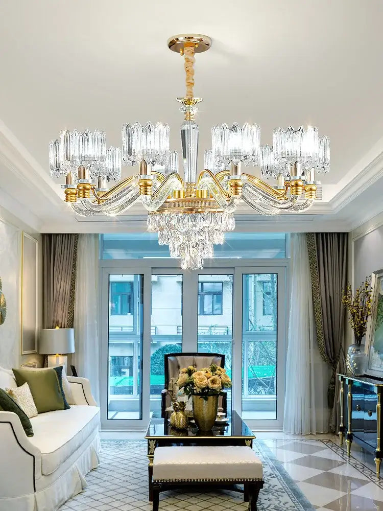 DecorBites™ ثريا كريستال: مصباح حديقة أوروبي أنيق لغرفة المعيشة وغرفة النوم