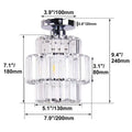 DecorBites™ Crystal Chandelier: Elegant LED Ceiling Light for Living Room, Bedroom, and Aisle. Luxurious Modern Design.