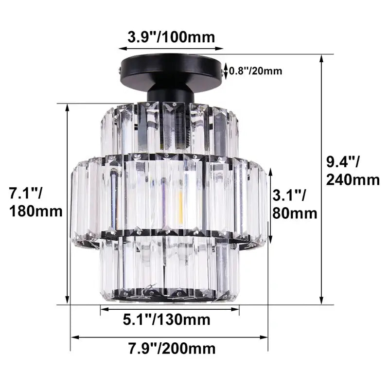 DecorBites™ Crystal Chandelier: Elegant LED Ceiling Light for Living Room, Bedroom, and Aisle. Luxurious Modern Design.