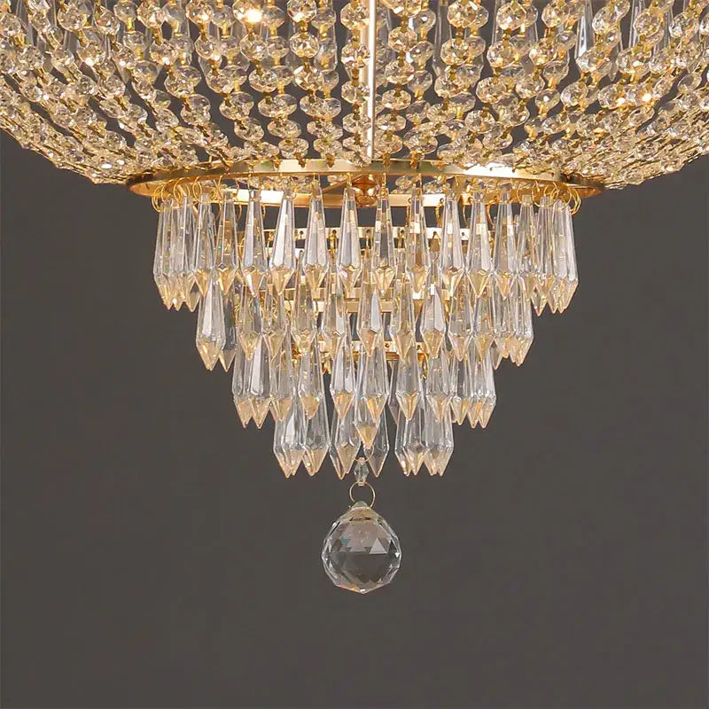 DecorBites™ Crystal Chandelier: Elegant LED Pendant for Luxury Living Spaces