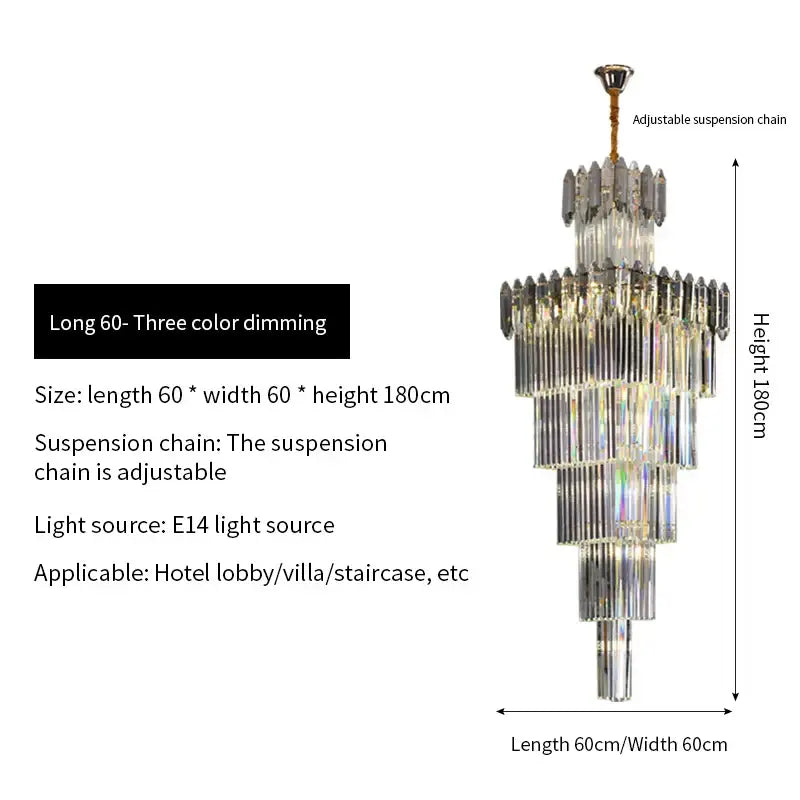 DecorBites™ Crystal Chandelier: Elegant Light Fixture for Luxury Interiors