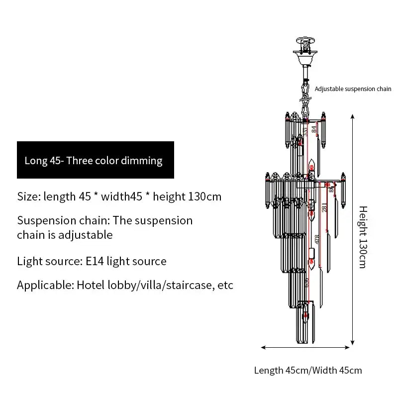 DecorBites™ Crystal Chandelier: Elegant Light Fixture for Luxury Interiors
