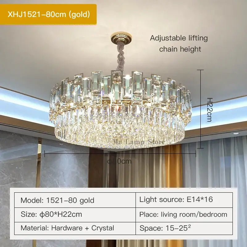DecorBites™ Crystal Chandelier: Elegant Lighting for Home, Living Room, Bedroom, Kitchen