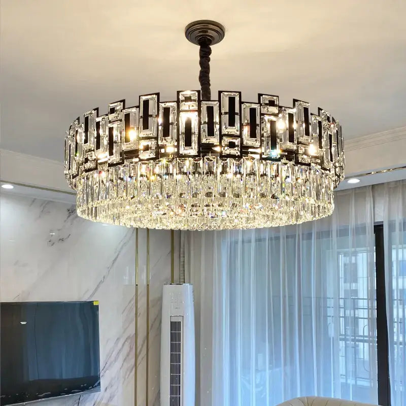 DecorBites™ Crystal Chandelier: Elegant Lighting for Home, Living Room, Bedroom, Kitchen