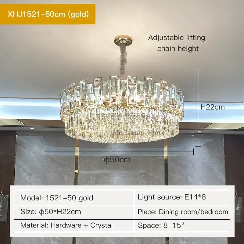 DecorBites™ Crystal Chandelier: Elegant Lighting for Home, Living Room, Bedroom, Kitchen