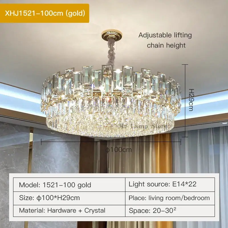 DecorBites™ Crystal Chandelier: Elegant Lighting for Home, Living Room, Bedroom, Kitchen