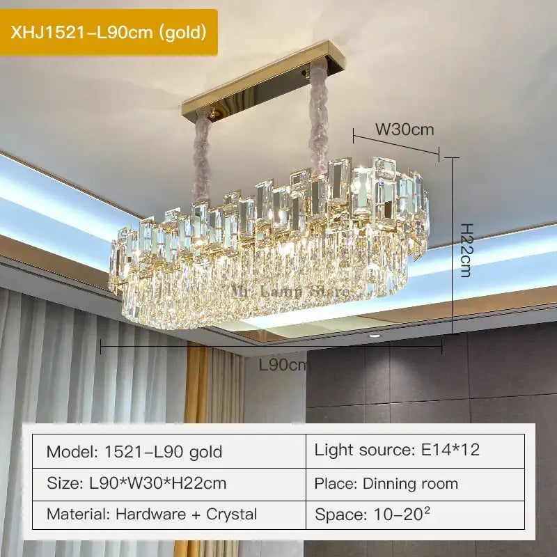 DecorBites™ Crystal Chandelier: Elegant Lighting for Home, Living Room, Bedroom, Kitchen
