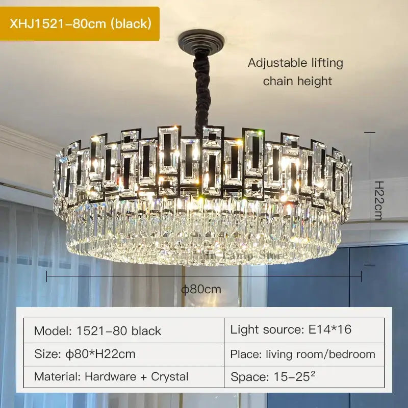 DecorBites™ Crystal Chandelier: Elegant Lighting for Home, Living Room, Bedroom, Kitchen