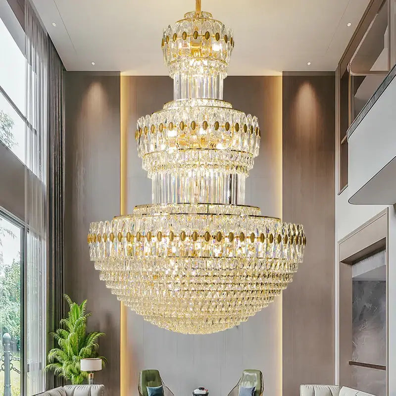 DecorBites™ Crystal Chandelier: Elegant Lighting for Home, Villa, Hotel Lobby