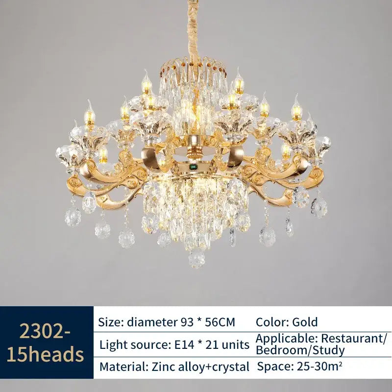 DecorBites™ Crystal Chandelier: Elegant Lighting for Living Room, Dining Room, Bedroom, and Hotel