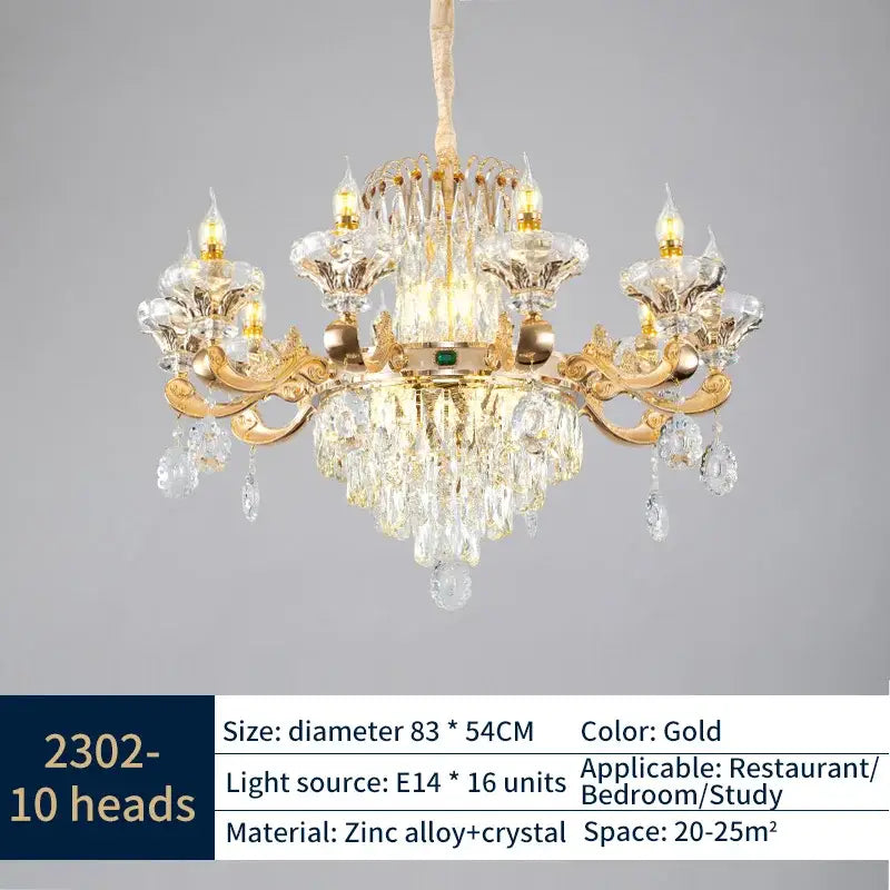 DecorBites™ Crystal Chandelier: Elegant Lighting for Living Room, Dining Room, Bedroom, and Hotel