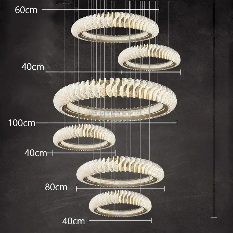 DecorBites™ Crystal Chandelier: Elegant Living & Dining Room Pendant Lighting