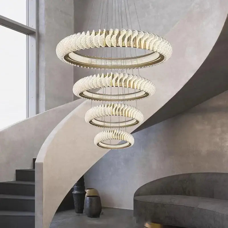 DecorBites™ Crystal Chandelier: Elegant Living & Dining Room Pendant Lighting