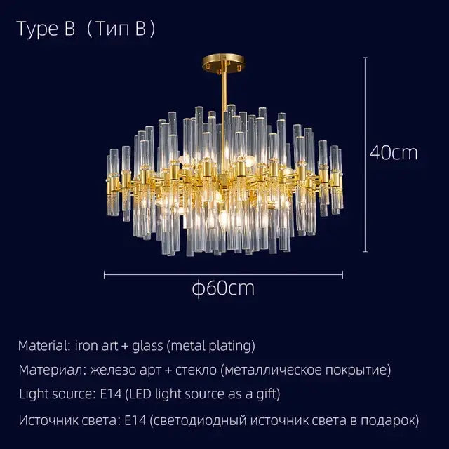 DecorBites™ Crystal Chandelier: Elegant Luxury Pendant Lighting for Home, Restaurant & Hotel