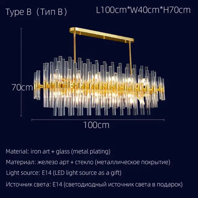 DecorBites™ Crystal Chandelier: Elegant Luxury Pendant Lighting for Home, Restaurant & Hotel