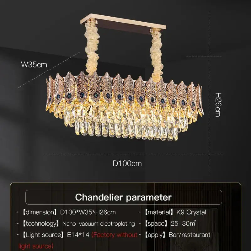 DecorBites™ Crystal Chandelier: Elegant & Modern Bedroom & Living Room Lighting