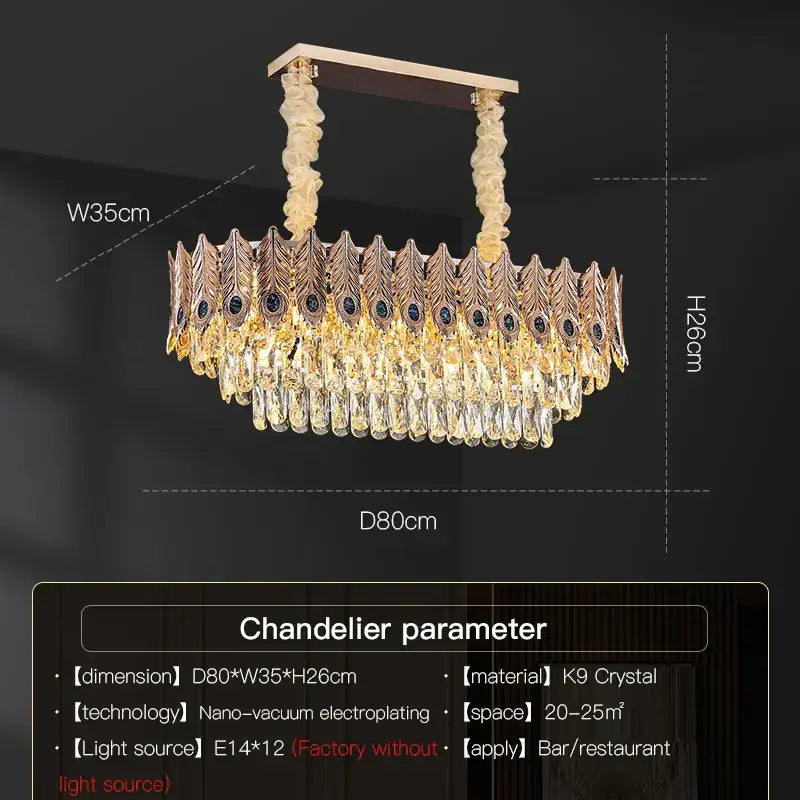 DecorBites™ Crystal Chandelier: Elegant & Modern Bedroom & Living Room Lighting