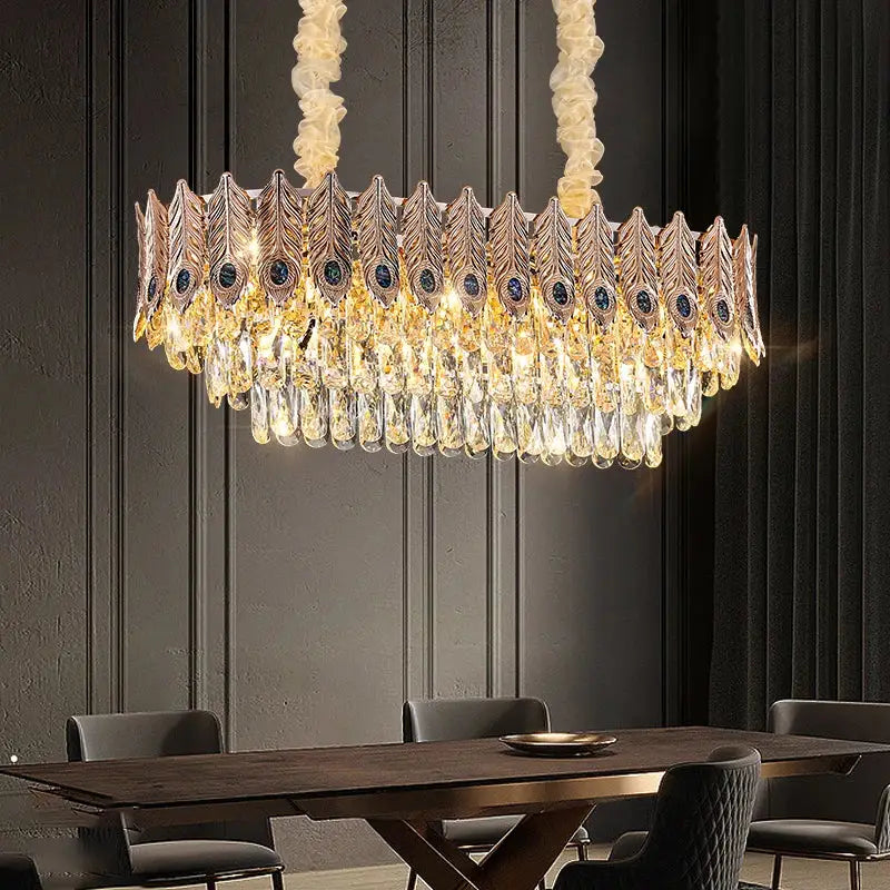 DecorBites™ Crystal Chandelier: Elegant & Modern Bedroom & Living Room Lighting