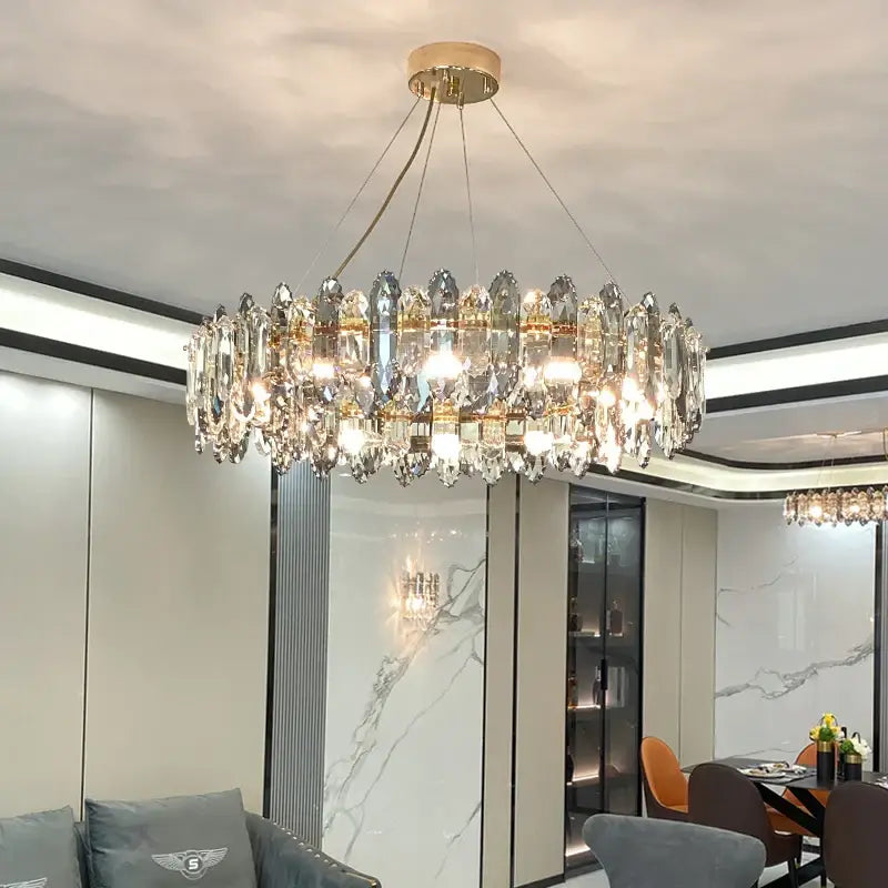 DecorBites™ ثريا كريستال: تصميم نورديك أنيق لغرفة المعيشة، الطعام، وغرفة النوم