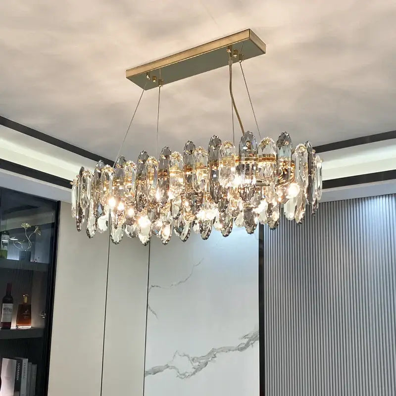 DecorBites™ ثريا كريستال: تصميم نورديك أنيق لغرفة المعيشة، الطعام، وغرفة النوم
