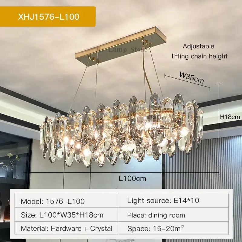 DecorBites™ ثريا كريستال: تصميم نورديك أنيق لغرفة المعيشة، الطعام، وغرفة النوم