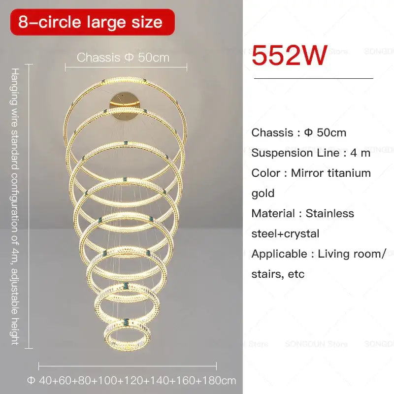 DecorBites™ Crystal Chandelier: Elegant Post-Modern Lighting for Living Room & Restaurant