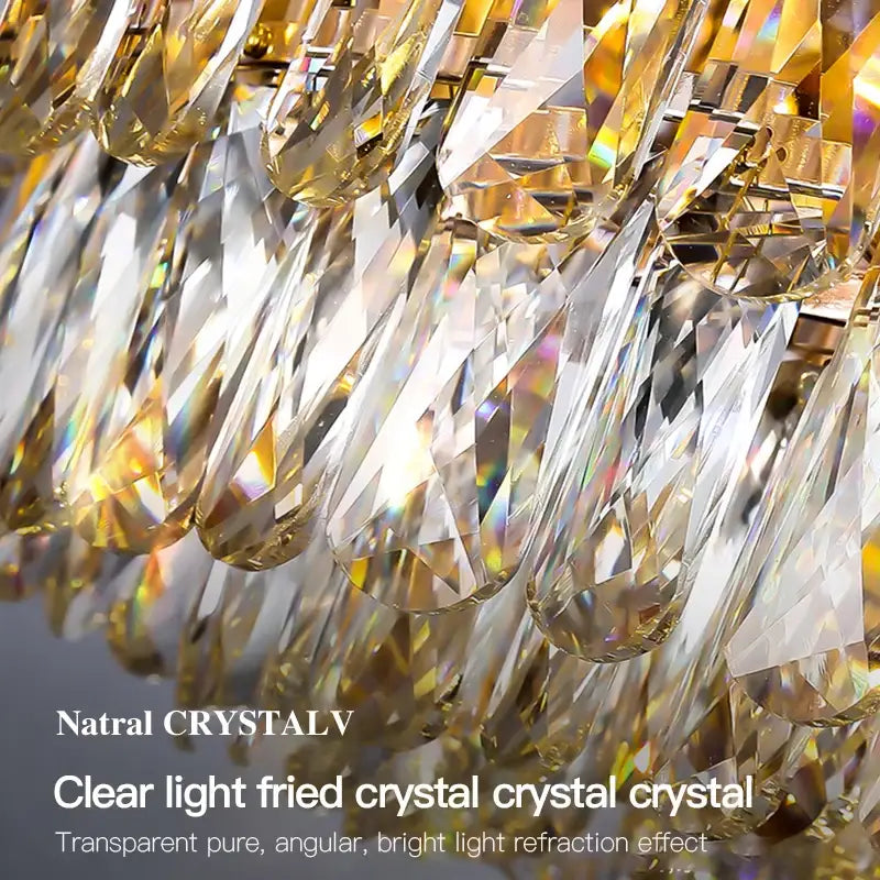 DecorBites™ Crystal Chandelier: Elegant Post-Modern Living Room & Bedroom Lighting