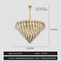 DecorBites™ Crystal Chandelier: Elegant Small Duplex Living Room Loft Hotel Lobby Staircase Lighting