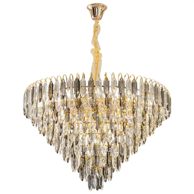 DecorBites™ Crystal Chandelier: Elegant Small Duplex Living Room Loft Hotel Lobby Staircase Lighting