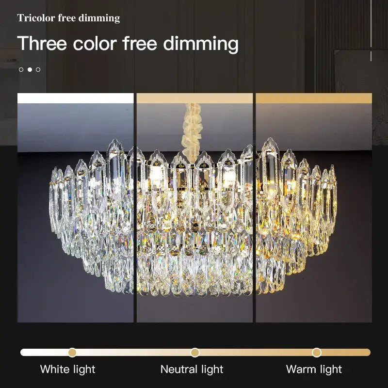 DecorBites™ Crystal Chandelier: European Designer Style for Living Room, Bedroom & Dining Room