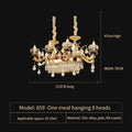 DecorBites™ Crystal Chandelier: European Elegance for Living, Dining & Bedroom