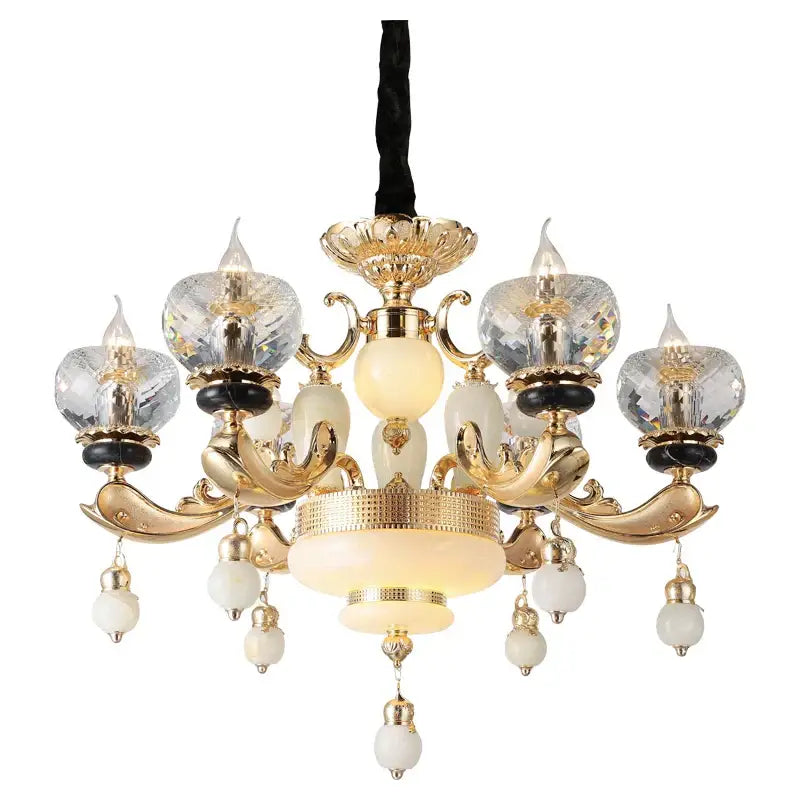 DecorBites™ Crystal Chandelier: European Elegance for Living, Dining & Bedroom