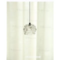 Clear & emerald green crystal chandelier commercial entrance light